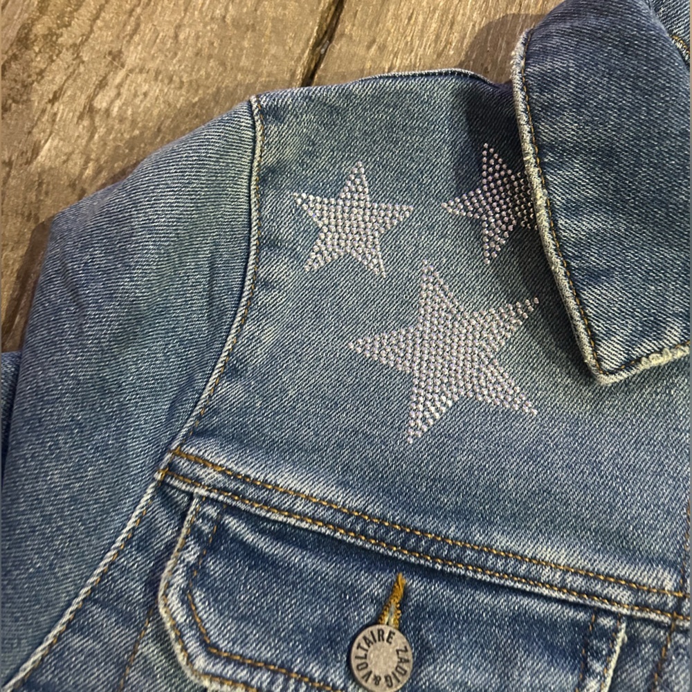 Zadig & Voltaire Star Strass Denim Jacket. - Picture 3 of 14